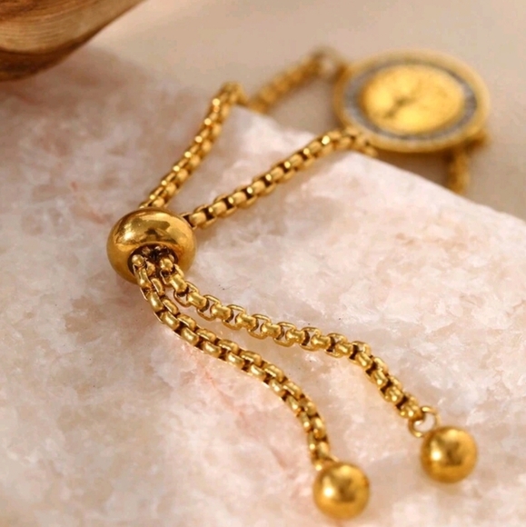 18K gold plated Stainless Steel Bracelet‎ With Exquisite Tree Of Life for women - Picture 3 of 4